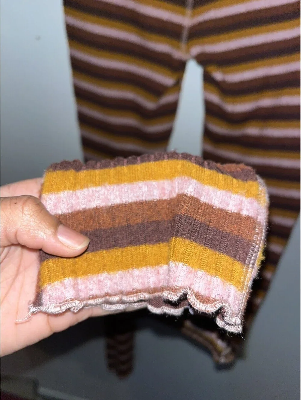 Free People Scrunch And Snuggle Multicolor Striped Lounge Leggings Size Medium